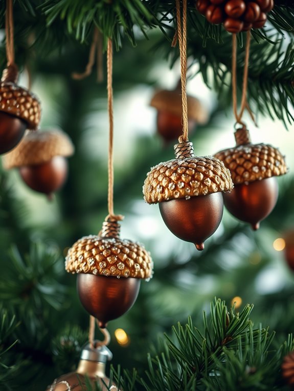 acorn themed decorative ornaments