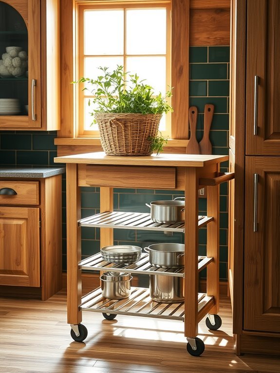 add a mobile kitchen cart