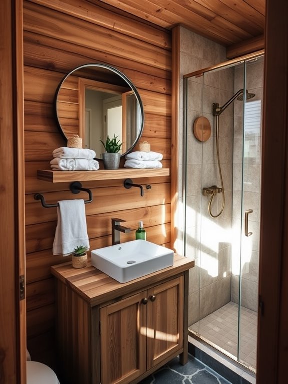 add stylish floating shelves