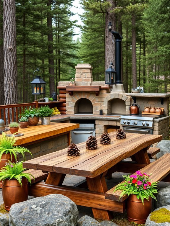 al fresco cooking space