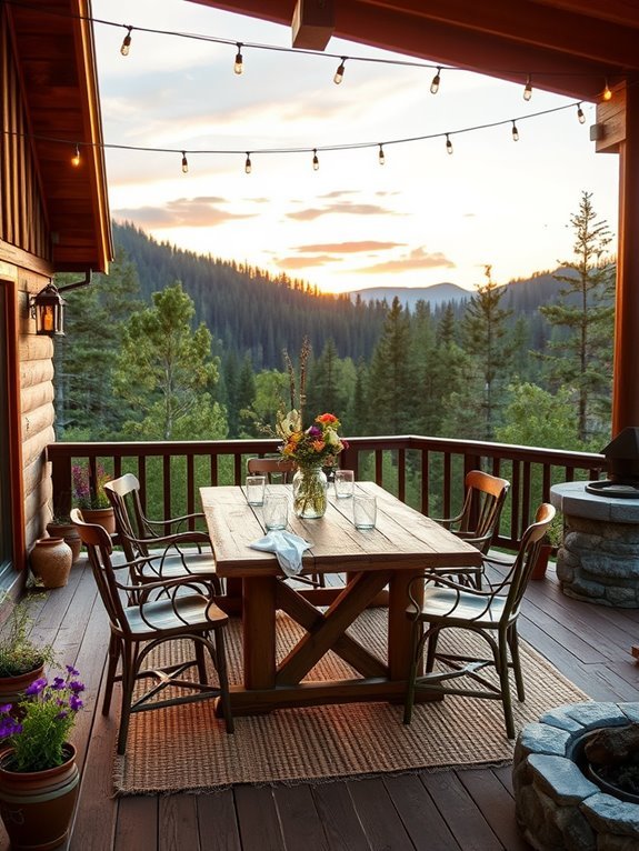 al fresco dining space