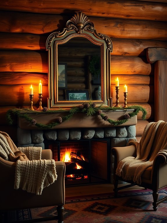 antique reflective glass decor