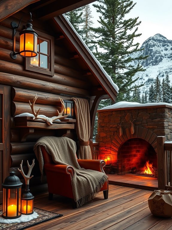 antler themed home decorations idea