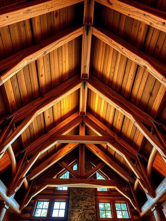 architectural wooden support beams