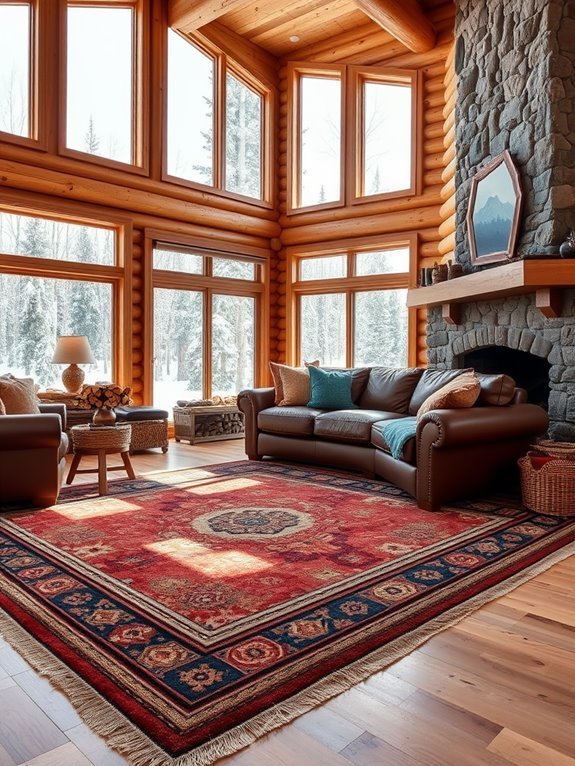 area rugs add warmth