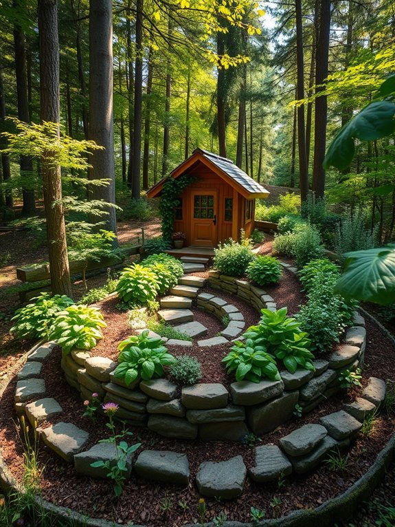 aromatic herb spiral design
