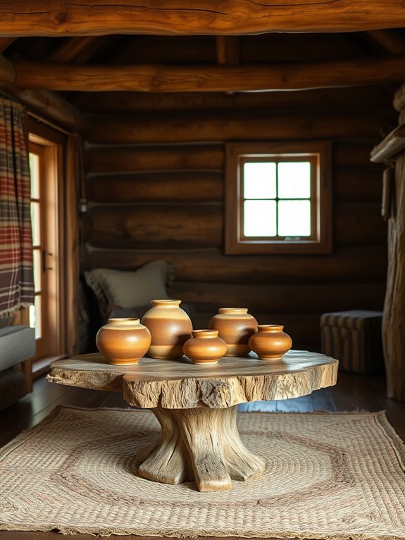artisan crafted ceramic pieces
