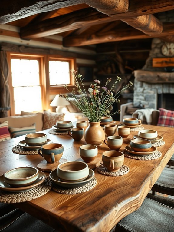 artisan crafted ceramic pieces