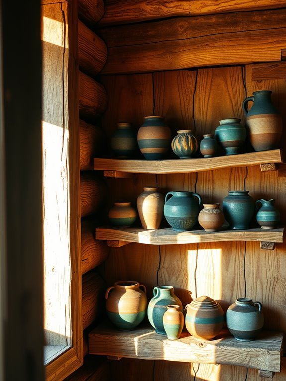 artisan crafted ceramic showcases