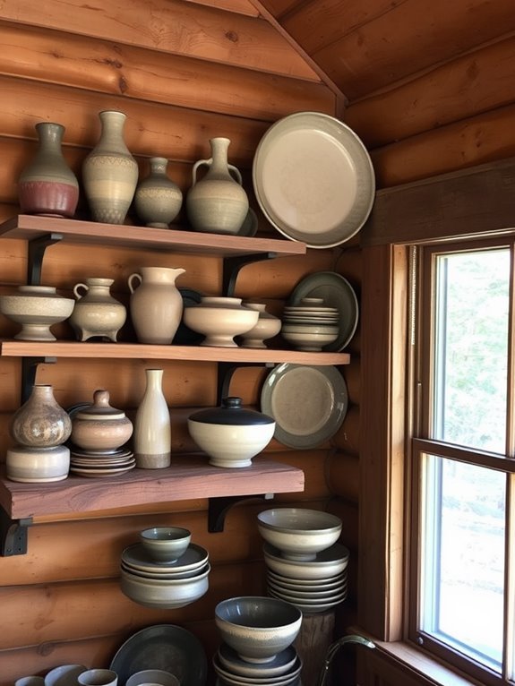 artisan crafted ceramic showcases
