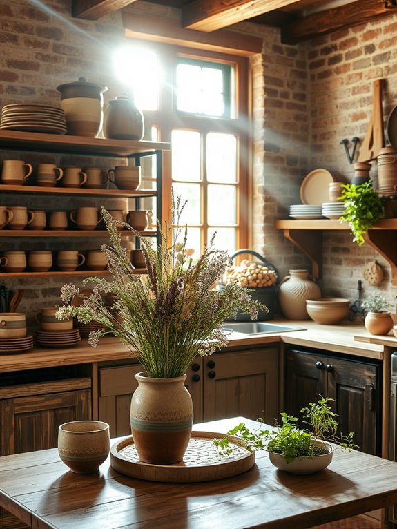 artisan crafted clay tableware