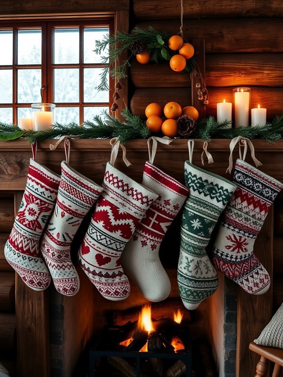 artisan made festive stockings