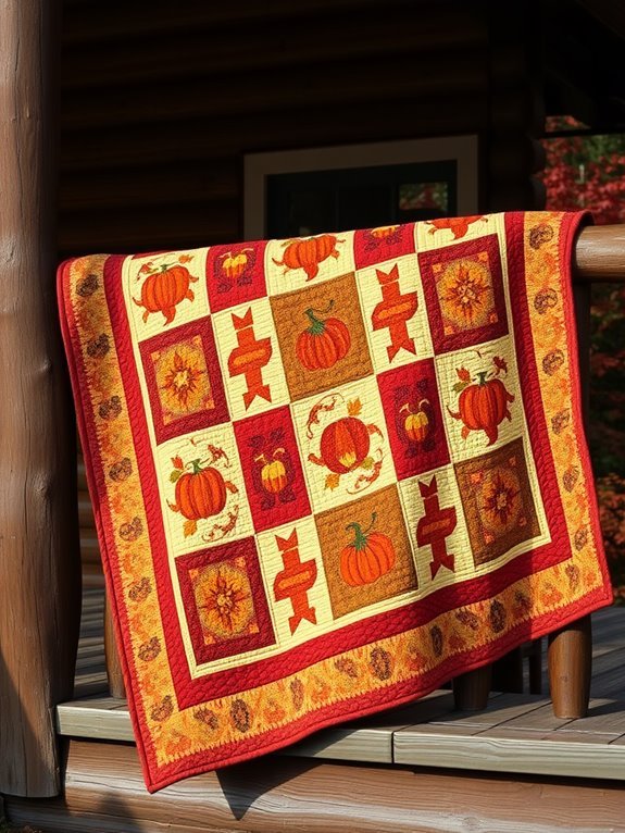 autumn themed quilt design