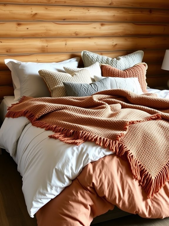 bedding arrangement for comfort