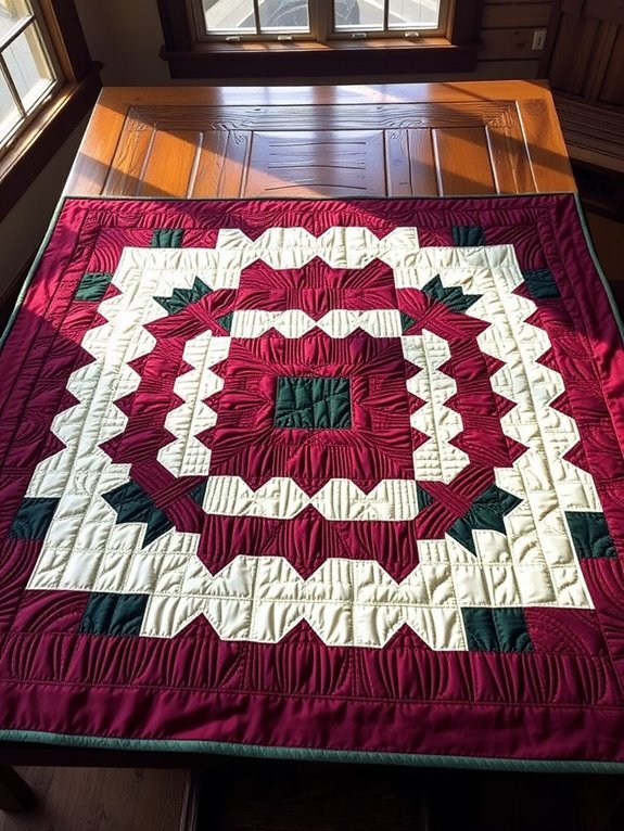 beginner log cabin quilt