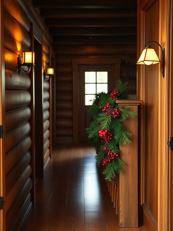 berry garland for hallway