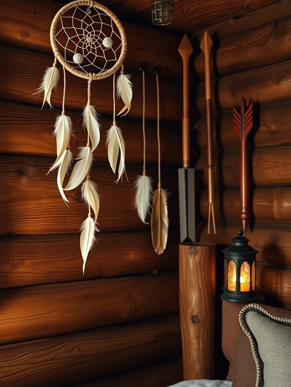 bohemian feather arrow decor