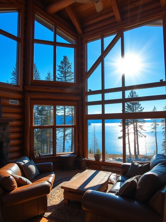 bright lake view area