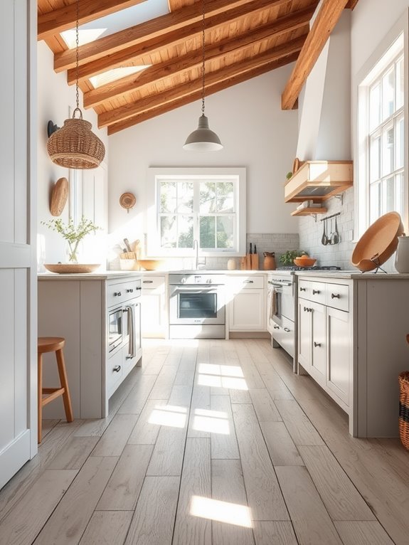 bright light colored flooring design