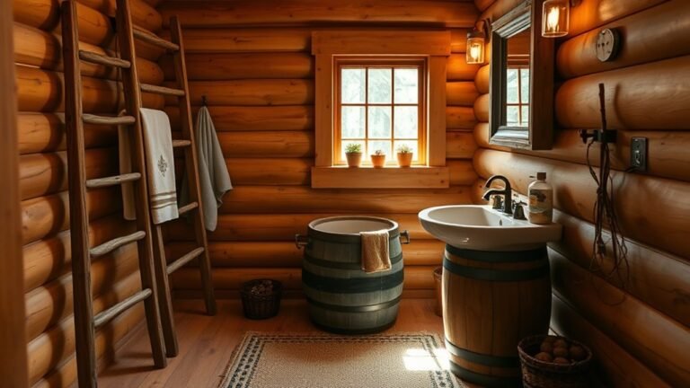 budget friendly cabin bathroom decor