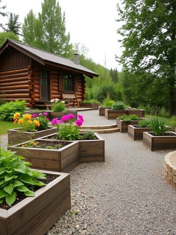 build elevated planting boxes