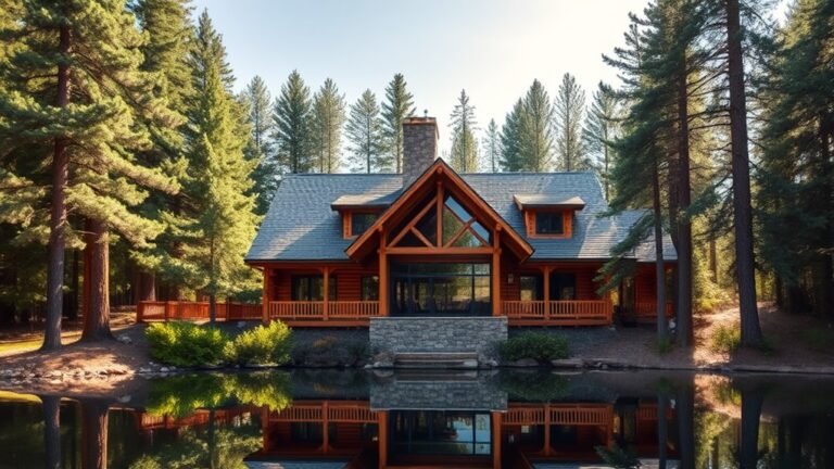 celebrity log cabin mansions