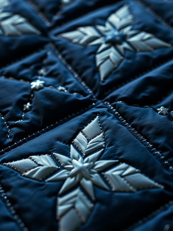celestial themed patchwork blanket