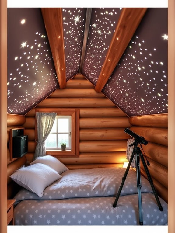 celestial themed sleeping space