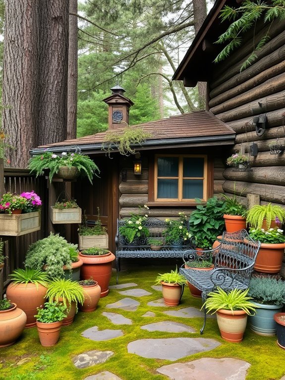 charming natural garden containers