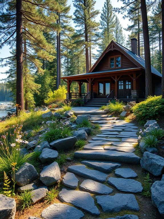 charming natural stone walkways