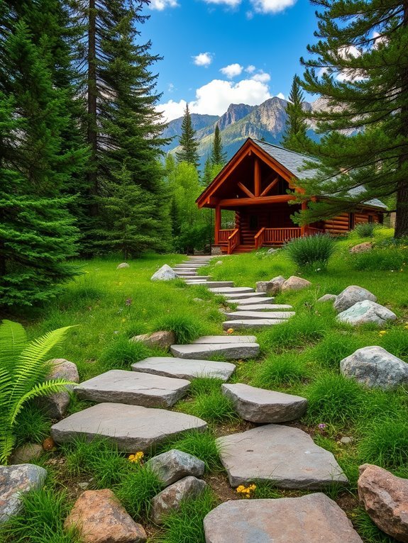 charming natural stone walkways