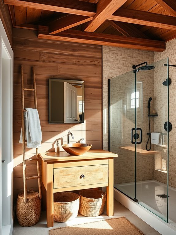 charming natural wooden details