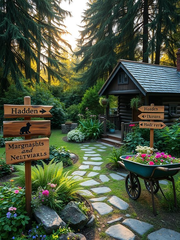 charming outdoor decorative markers
