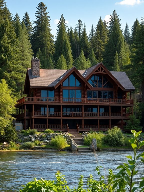 charming riverside retreat lodge
