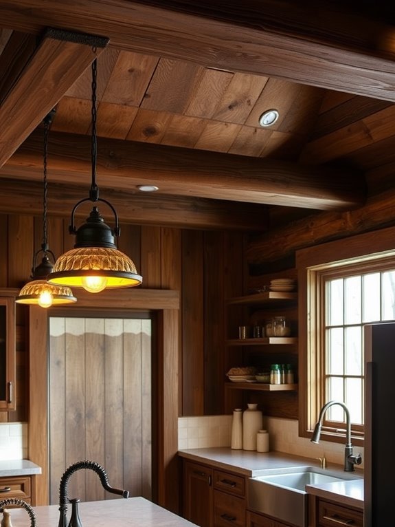 charming rustic ceiling fixtures