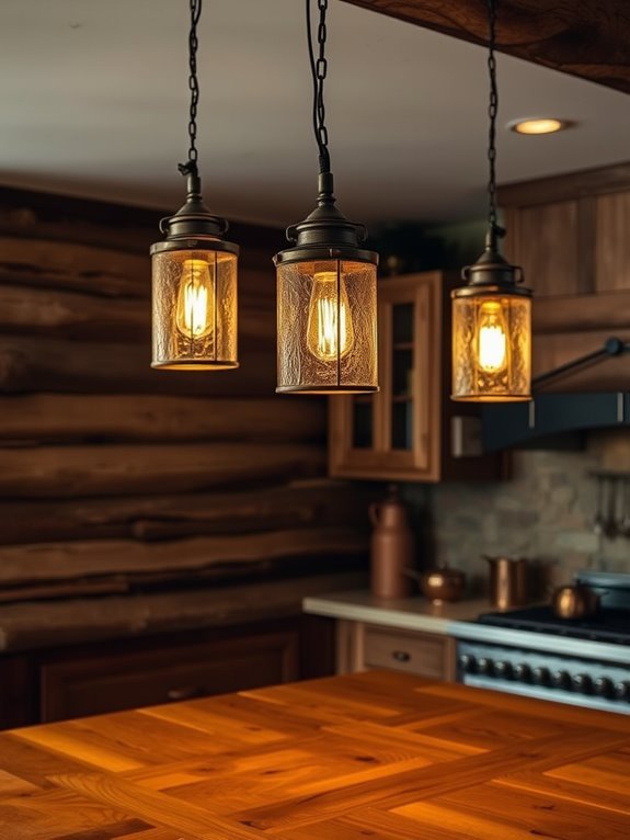 charming rustic illumination fixtures