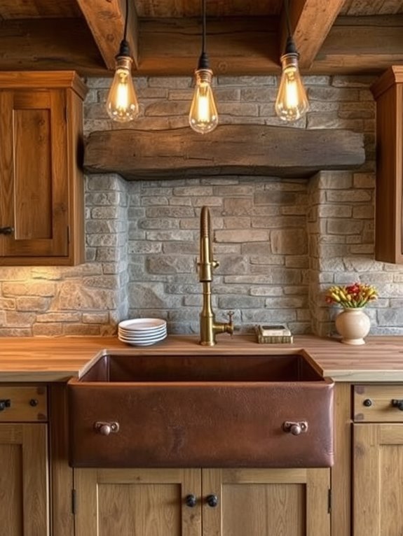 charming rustic kitchen centerpiece