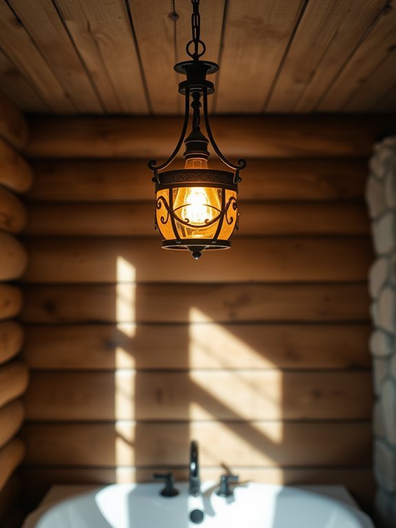 charming rustic overhead illumination