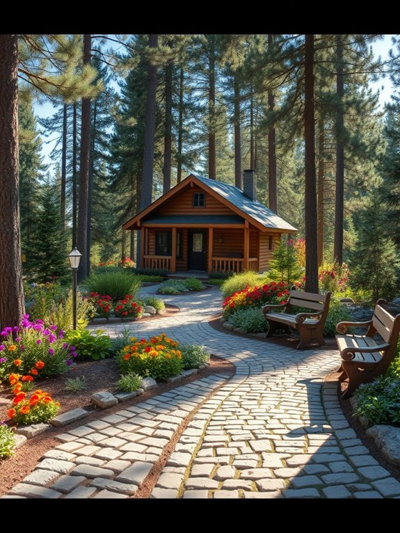 charming stone pathway design