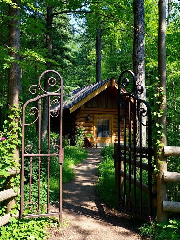 charming vintage metal entrance