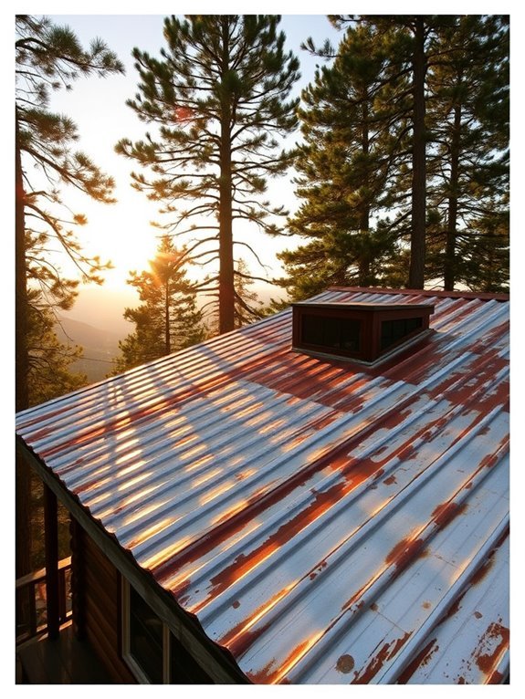 charming weathered metal shelter