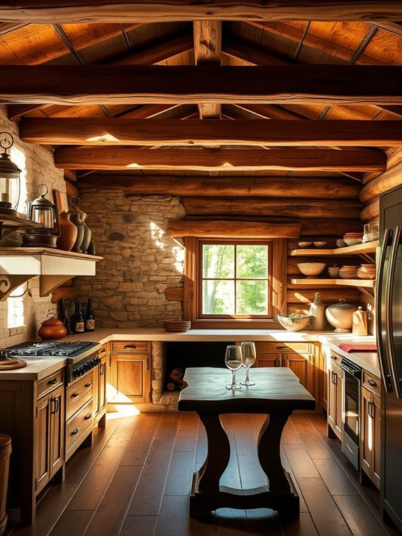 charming wooden cabin interiors