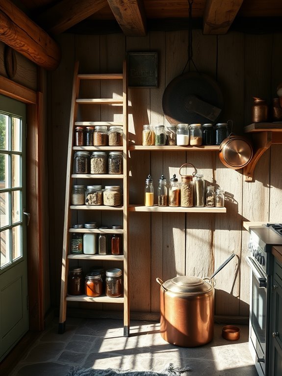 charming wooden ladder organizer