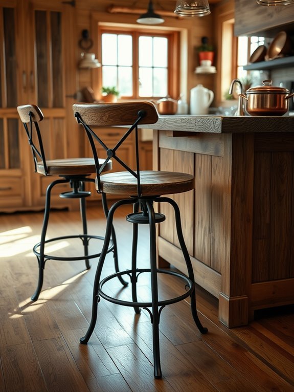 charming wooden seating options