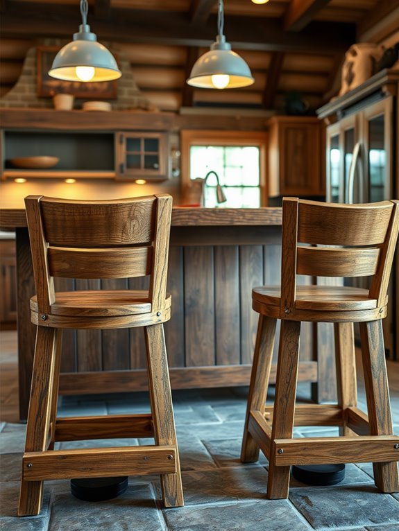 charming wooden seating options