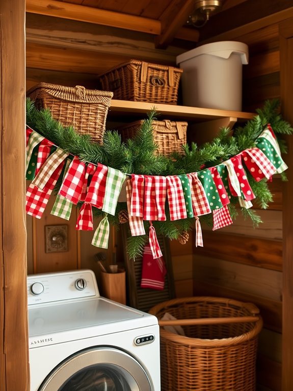 cheerful fabric laundry decoration