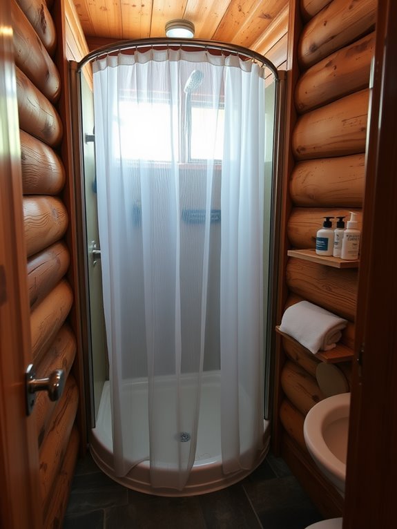 choose transparent shower curtains