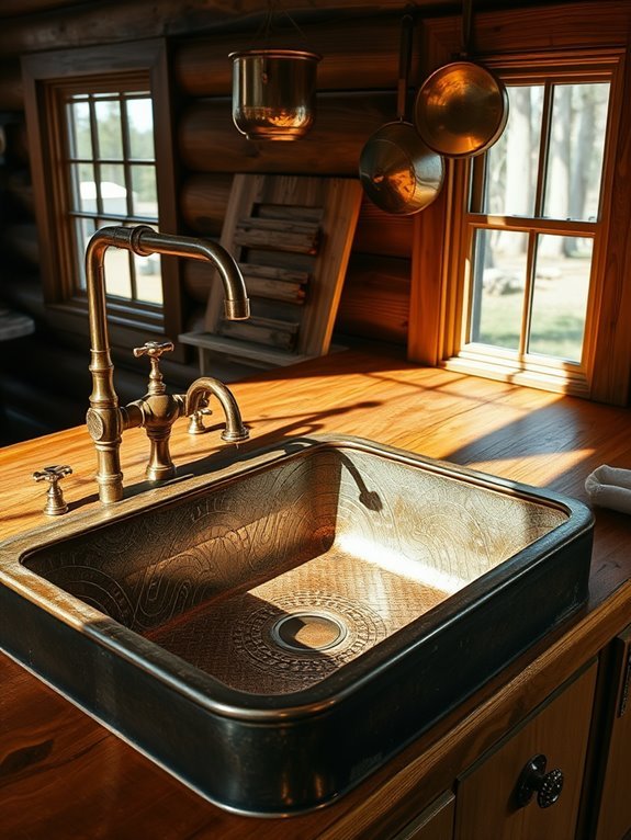 classic retro metal basin