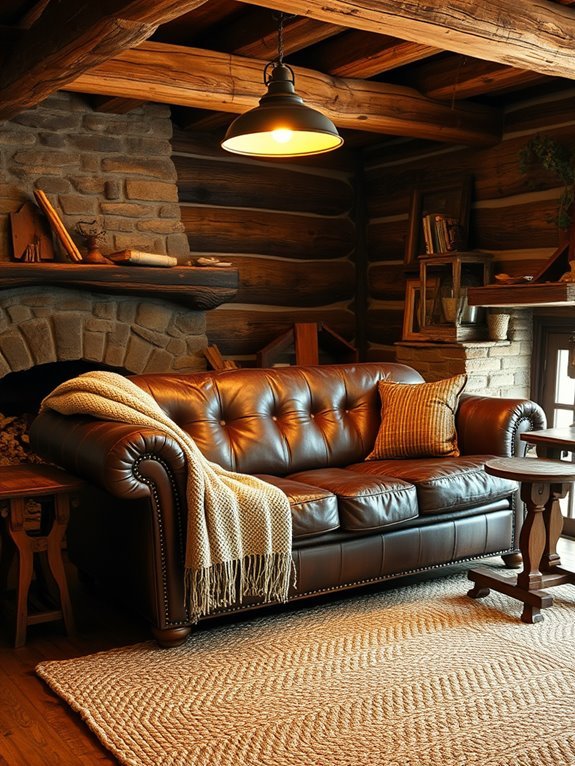 classic stylish leather couch