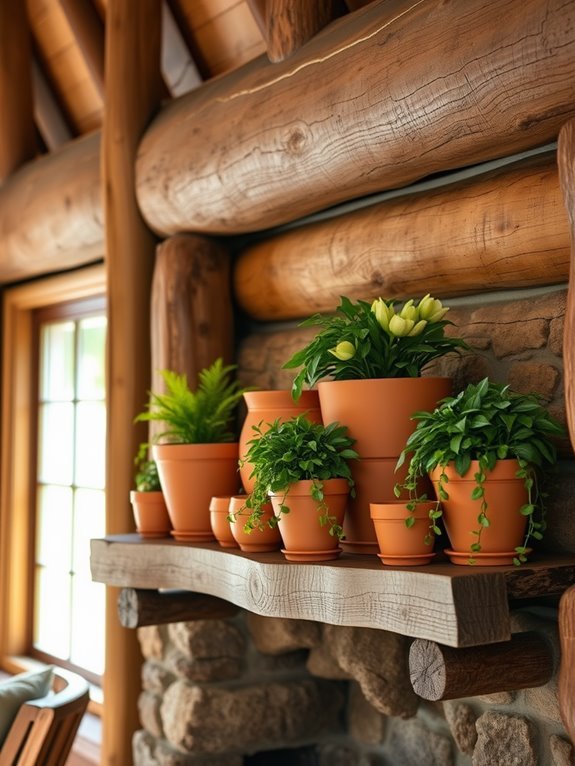 clay and terracotta containers